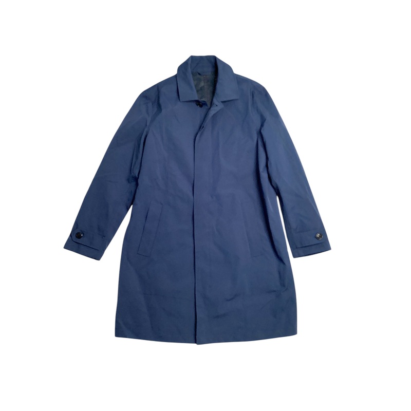 Alfani Mens Macintosh Coat Jacket Blue Nite Escape Medium