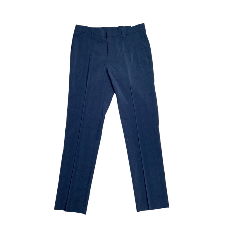 Perry Ellis Portfolio Men's Slim Fit Flat Front Pants Navy Blue 32 x 32