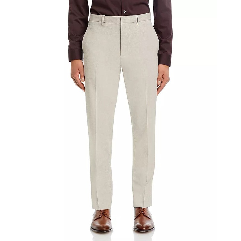 Theory Mayer Stretch Wool Slim Fit Suit Dress Pants Size 32 Beige Tan Sand