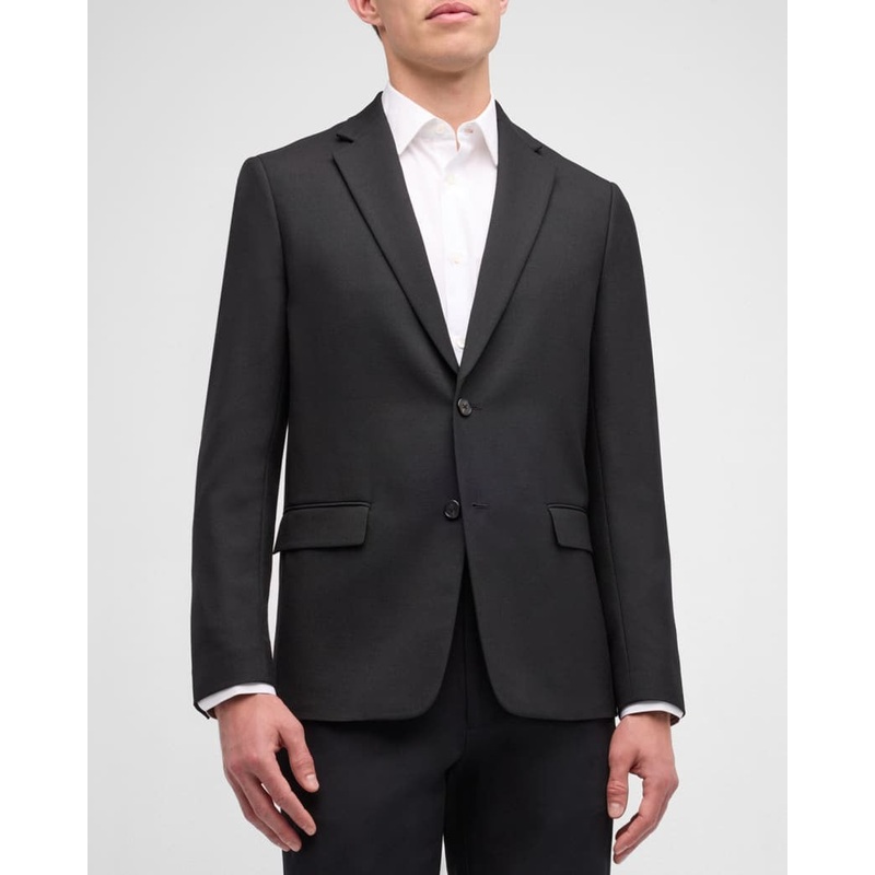 Theory Men's Clinton Hopsack Slim Fit Sport Coat Jacket Blazer 38R Black