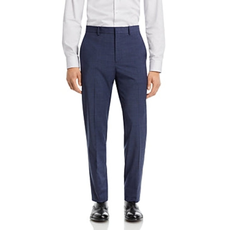 Theory Mens Mayer Wool Houndstooth Slim Fit Dress Suit Pants 32 x 32 Blue