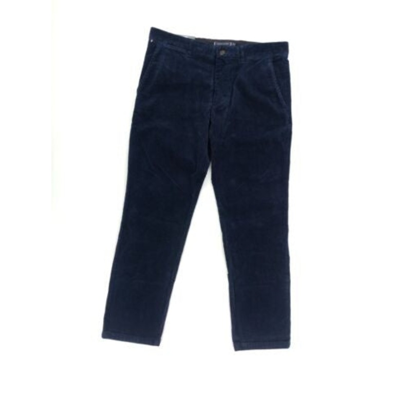 Tommy Hilfiger Men's Double Pleat Corduroy Chino Pants Desert Sky Blue 40 x 32