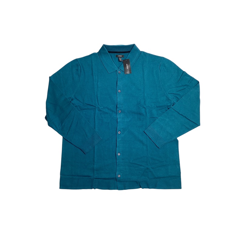 Alfani Men's Refined Regular Fit Textured Cardigan Blue Gem XXL