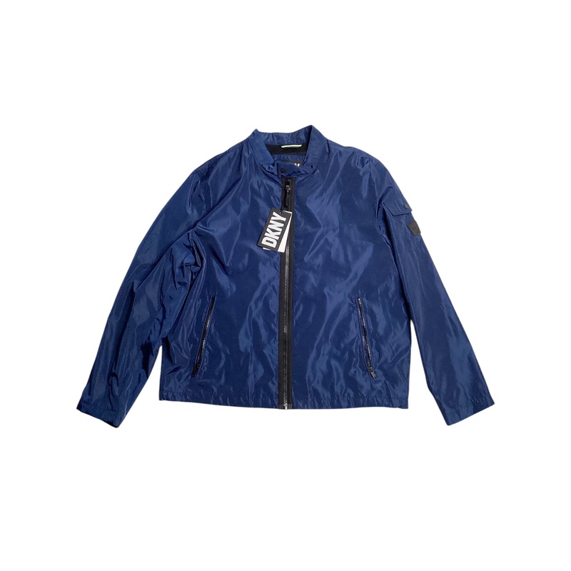DKNY Men's Regular-Fit Full-Zip Jacket XL Blue