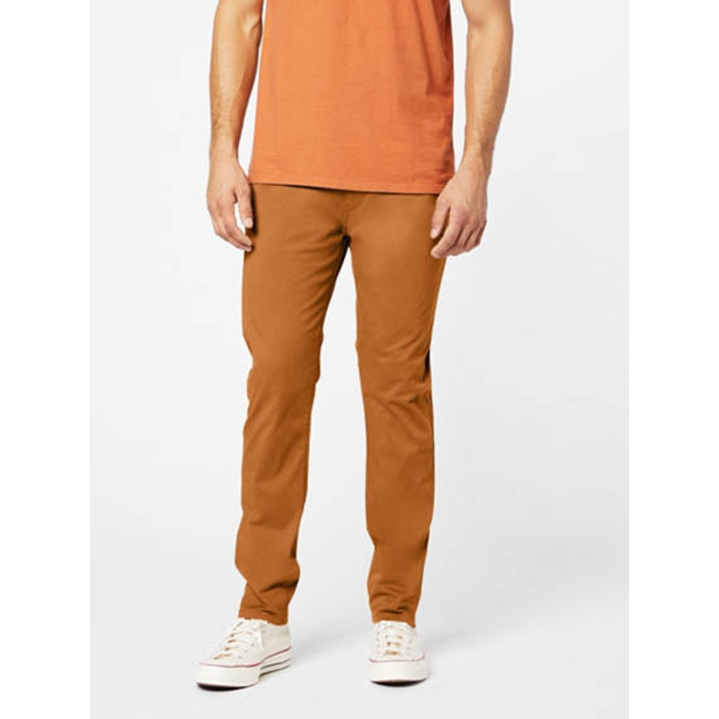 Dockers Mens Jean Cut Flex Khaki Pants Dark Ginger Brown 36 x 30