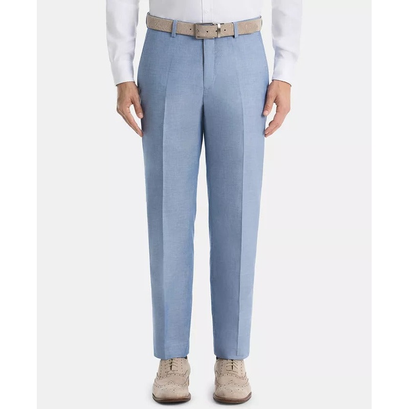 Lauren Ralph Lauren Men's Classic Fit Chambray Pants Light Blue 34 x 30