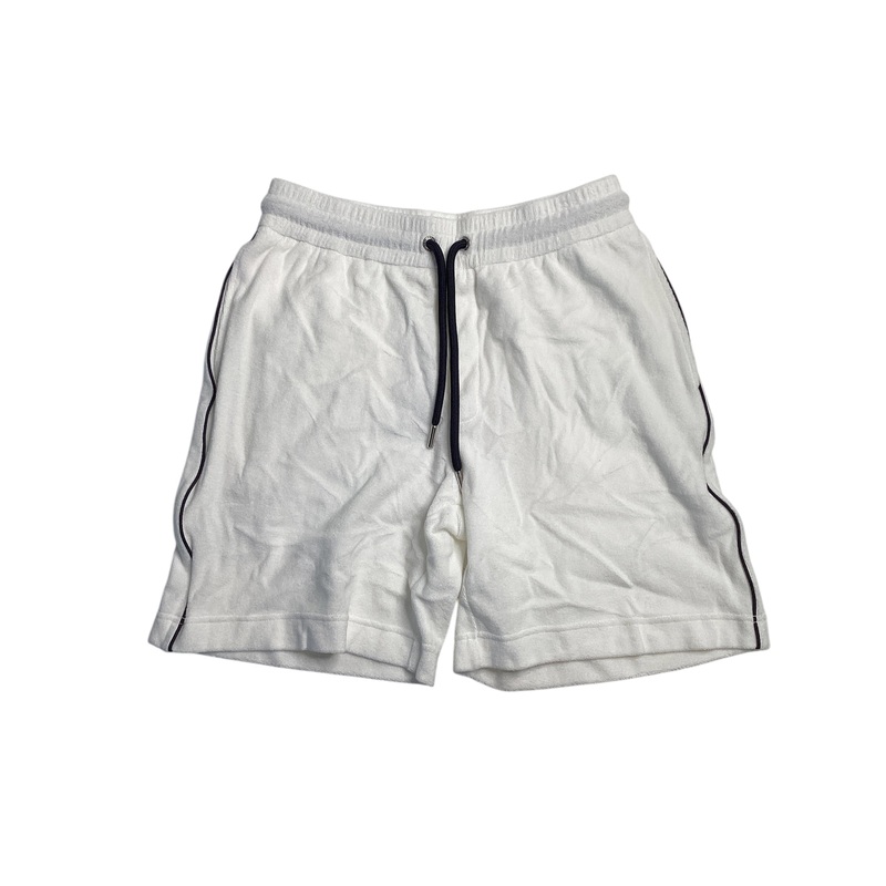Moncler Mens Kevyn Three Pocket Terry Shorts Small White
