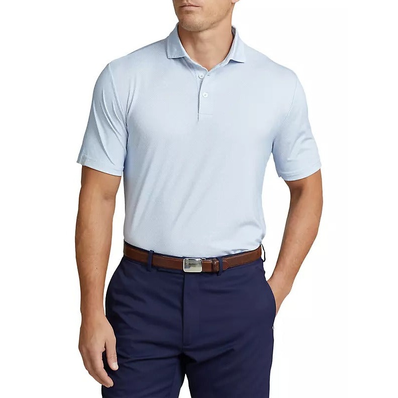 Polo Ralph Lauren Mens Golf Airflow Tee Time Polo Shirt Light Blue XXL