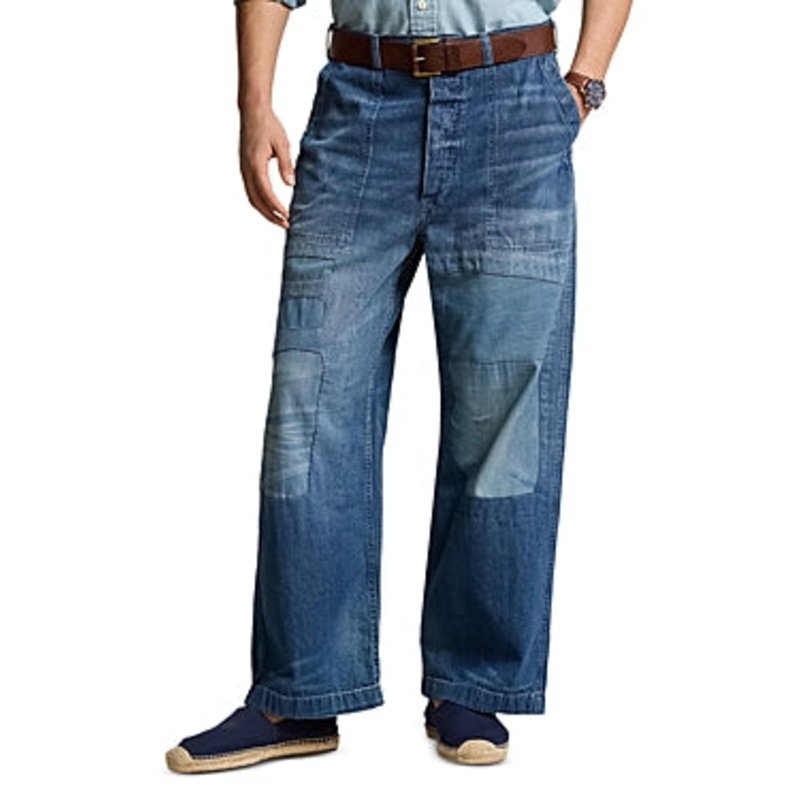 Polo Ralph Lauren Relaxed Fit Distressed Jeans Blue 40 x 32