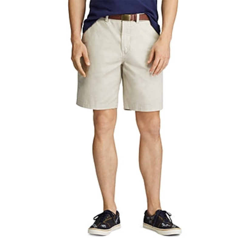 Polo Ralph Lauren Stretch Mens Cotton Classic Fit 9.5" Chino Shorts Beige 35