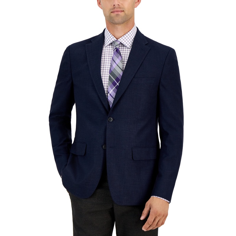 Tommy Hilfiger Men's Modern Fit Solid Sport Coat Navy Blue 40S