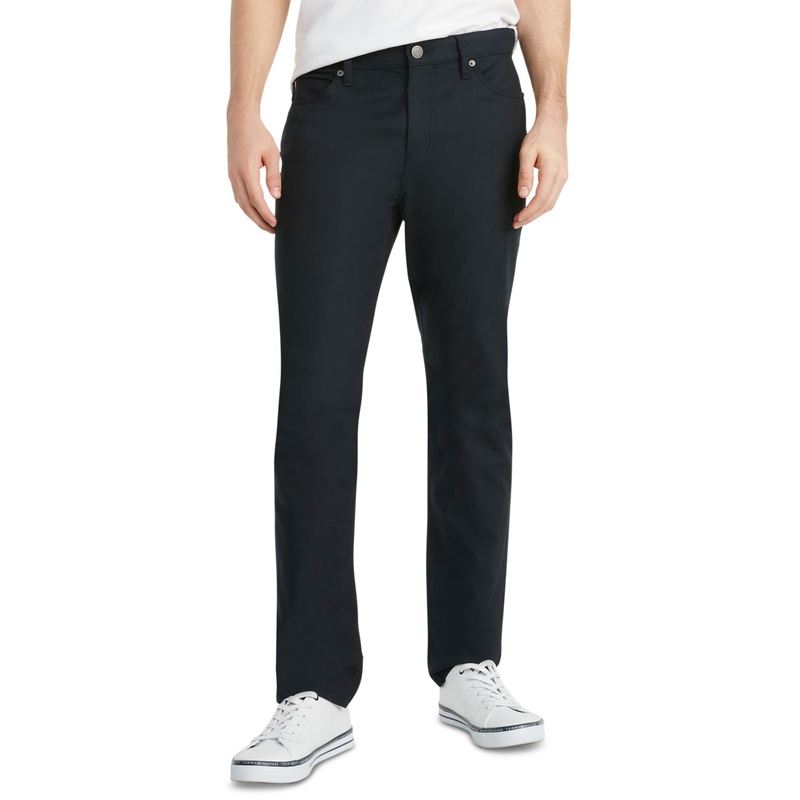Tommy Hilfiger Men's TH FLEX 5 Pocket Pants Carbon Navy Blue 40 x 32
