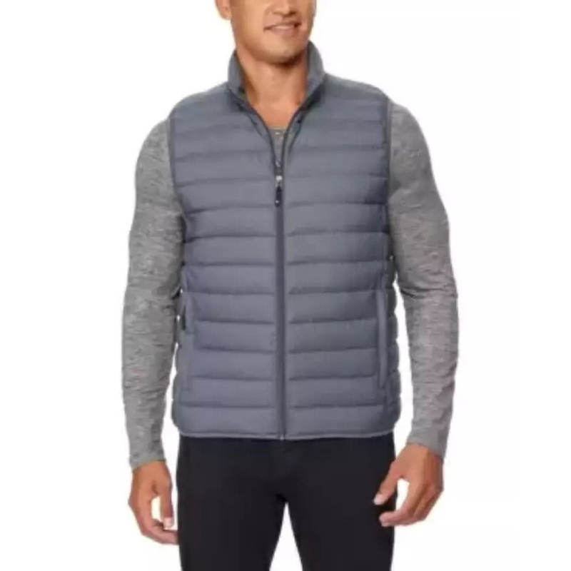 32 Degrees Mens Packable Down Puffer Jacket Coat Shadow Melange Grey Small