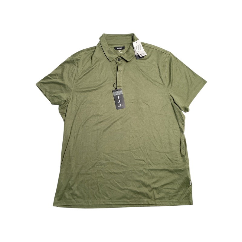 Alfani Men's AlfaTech Stretch Short Sleeve Polo Shirt Green 2XL