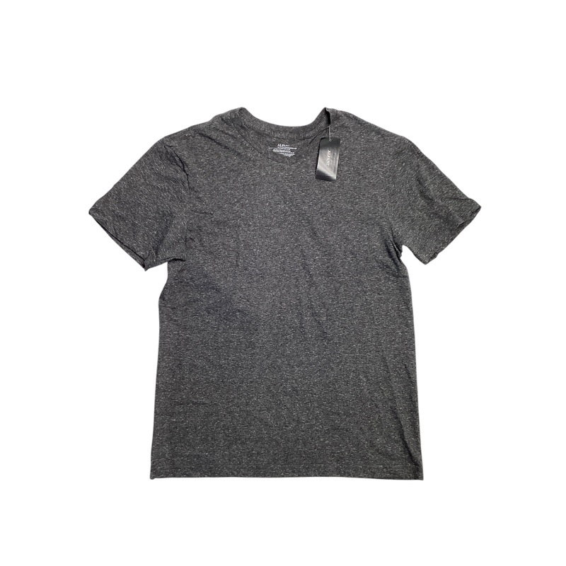 Alfani Men's Short Sleeve V Neck Undershirt T Shirt Black Heather Medium