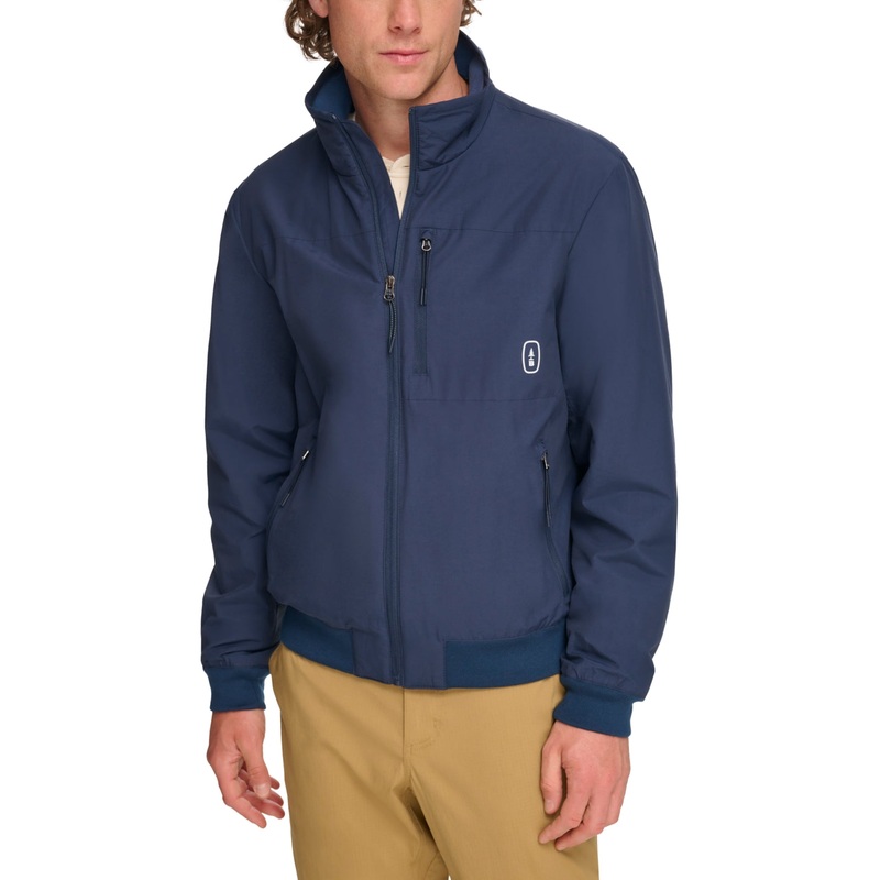BASS OUTDOOR Men's Bomber Jacket Coat Dress Blue Small