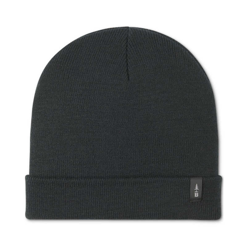 BASS OUTDOOR Mens Rib Knit Beanie Hat Black OSUS