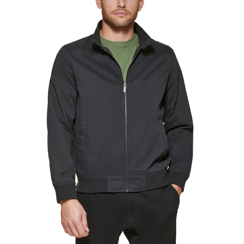 Club Room Men's Regular Fit Bomber Jacket Black Small