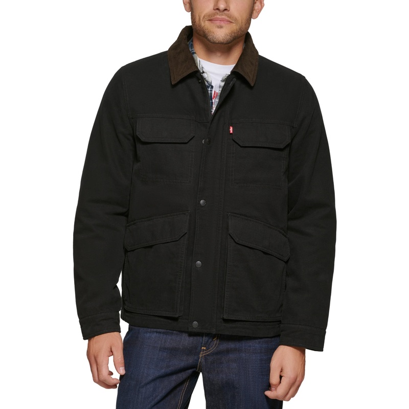 Levi's Men's Cotton Workwear Four Pocket Field Jacket Black Medium