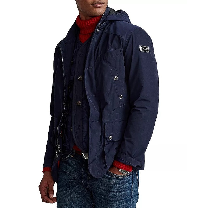 Polo Ralph Lauren RLX Mens  3-in-1 Water Resistant Jacket XL Navy Blue