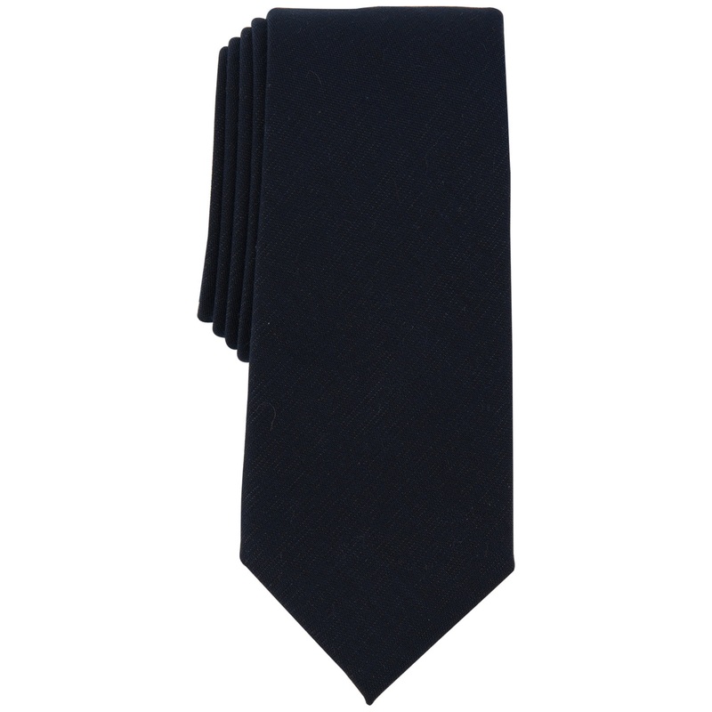 Alfani Men's Necktie Britton Blue Solid Tie OS