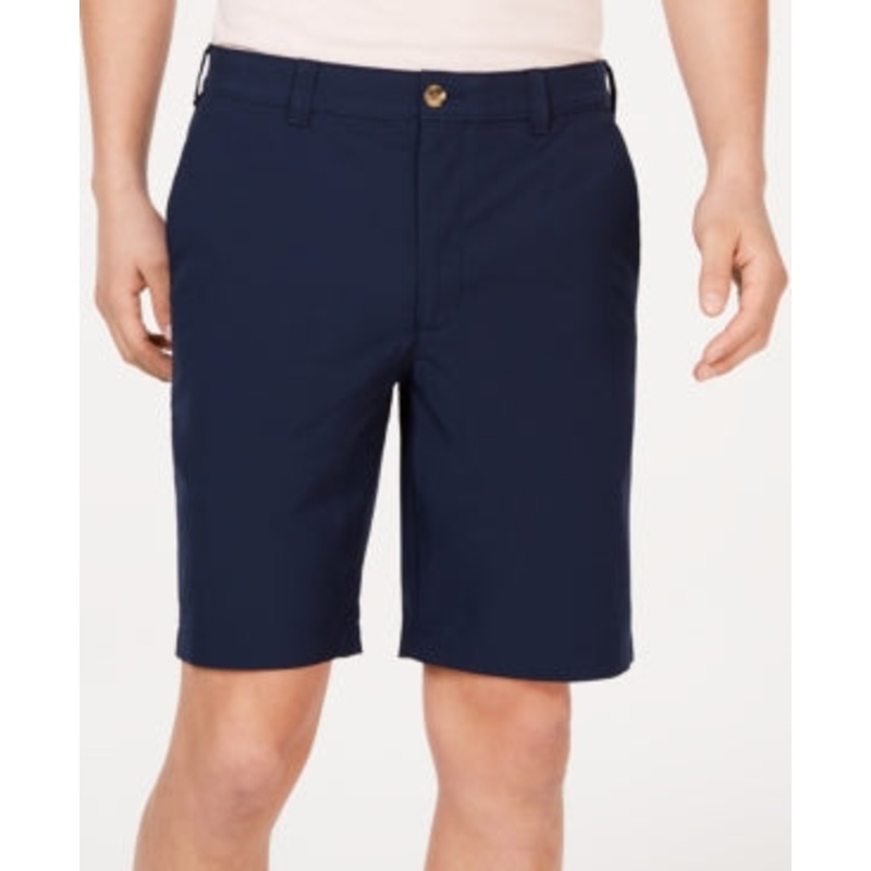 Club Room Mens Repreve Water Resistant Tech Bermuda Shorts Navy Blue 34