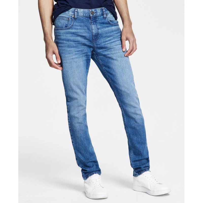 I.N.C. International Concepts Men's Skinny-Fit Mid Wash Jeans 30 x 32 Blue