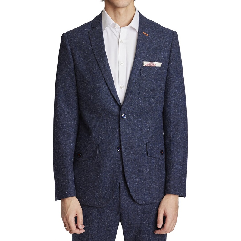 Paisley & Gray Mens Slim Fit Wool Blend Blazer Sport Coat Blue 38R