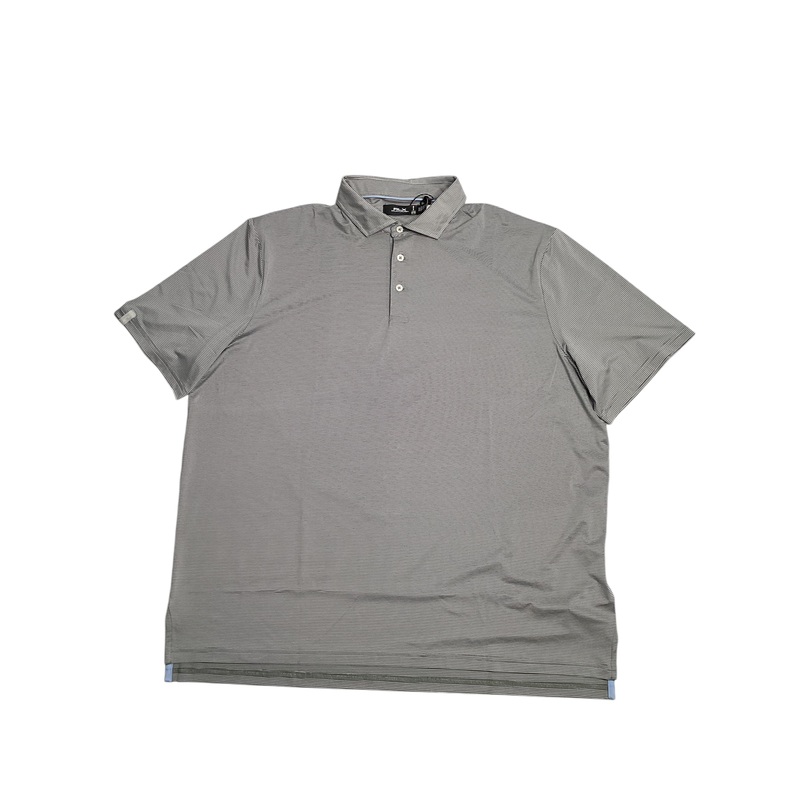 RLX Polo Ralph Lauren Mens Regular Fit Performance Polo Shirt XXL Grey Striped