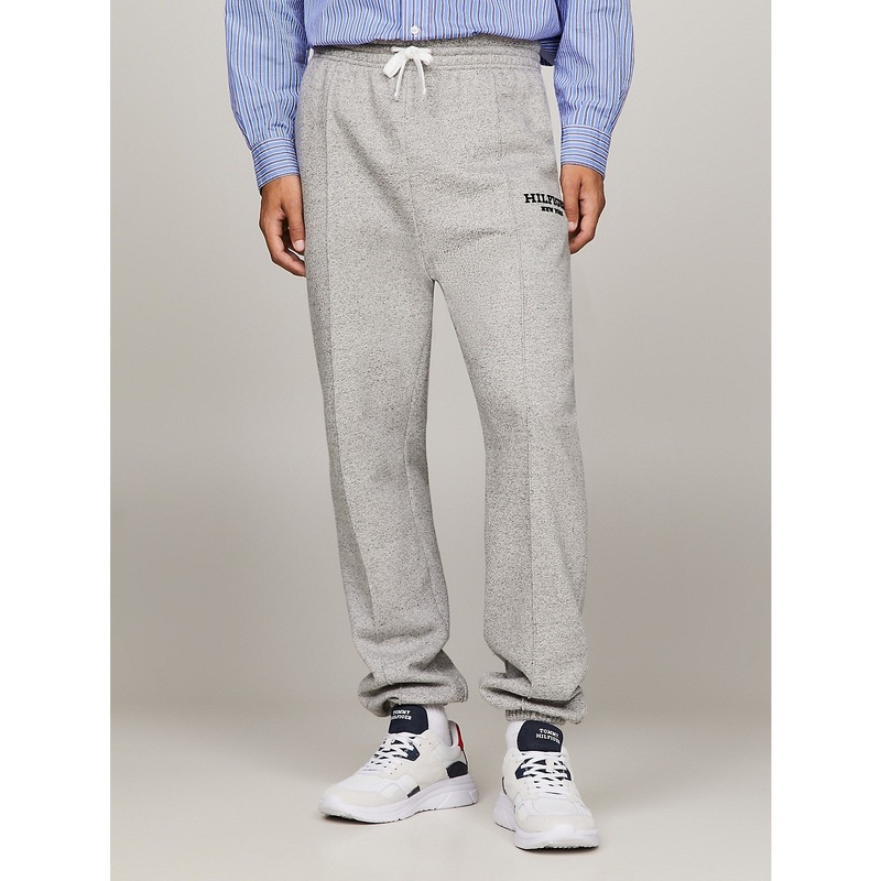 Tommy Hilfiger Men's Embroidered Monotype Mouline Sweatpants Grey XXL 2XL