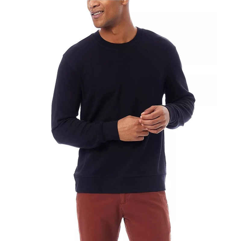 Alternative Apparel Men's Modal Interlock Lounge Sweatshirt Black Size Small