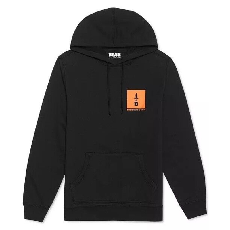 BASS OUTDOOR Men's Berkshire Camo B Logo Fleece Hoodie Black XL