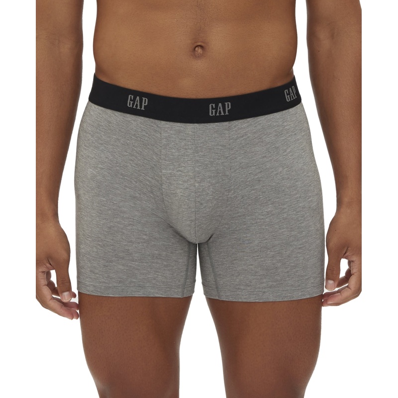 Gap Men's 3 Pack Contour Pouch 5 Inch Boxer Briefs Grey Black XL