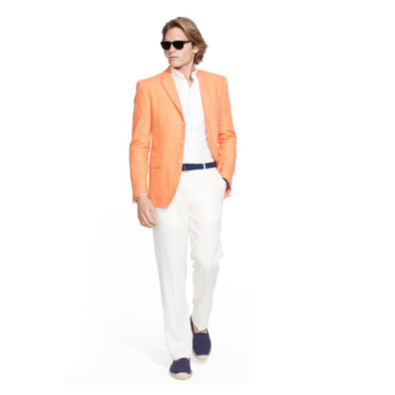 Lauren Ralph Lauren Men's UltraFlex Classic-Fit Linen Sport Coat Peach 38R