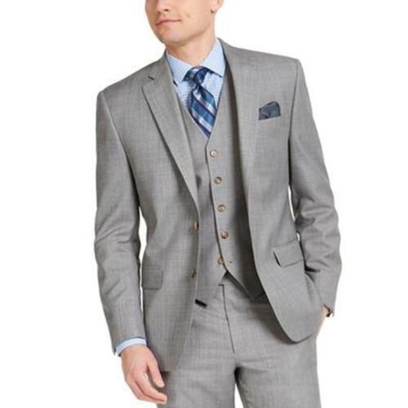 Lauren Ralph Lauren Mens Regular Fit Suit Jacket 42R Grey Wool