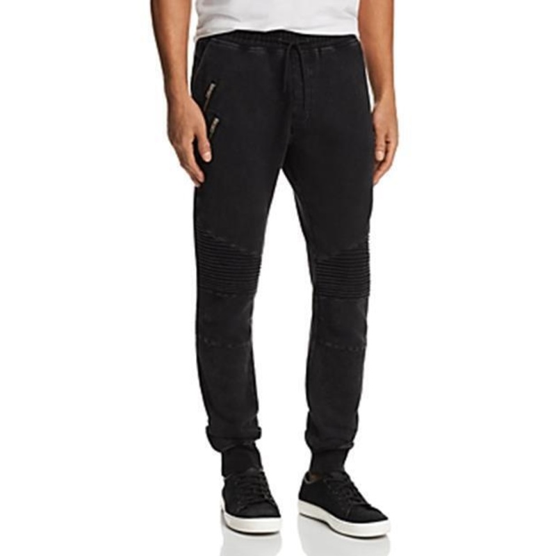 NANA JUDY Men's Bleecker Biker Jogger Pants Black 2XL
