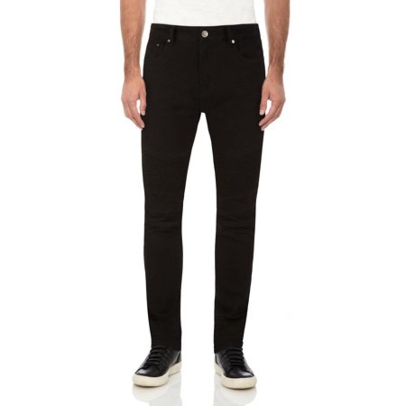 X Ray Mens Stretch Moto Jeans Black 30 x 30