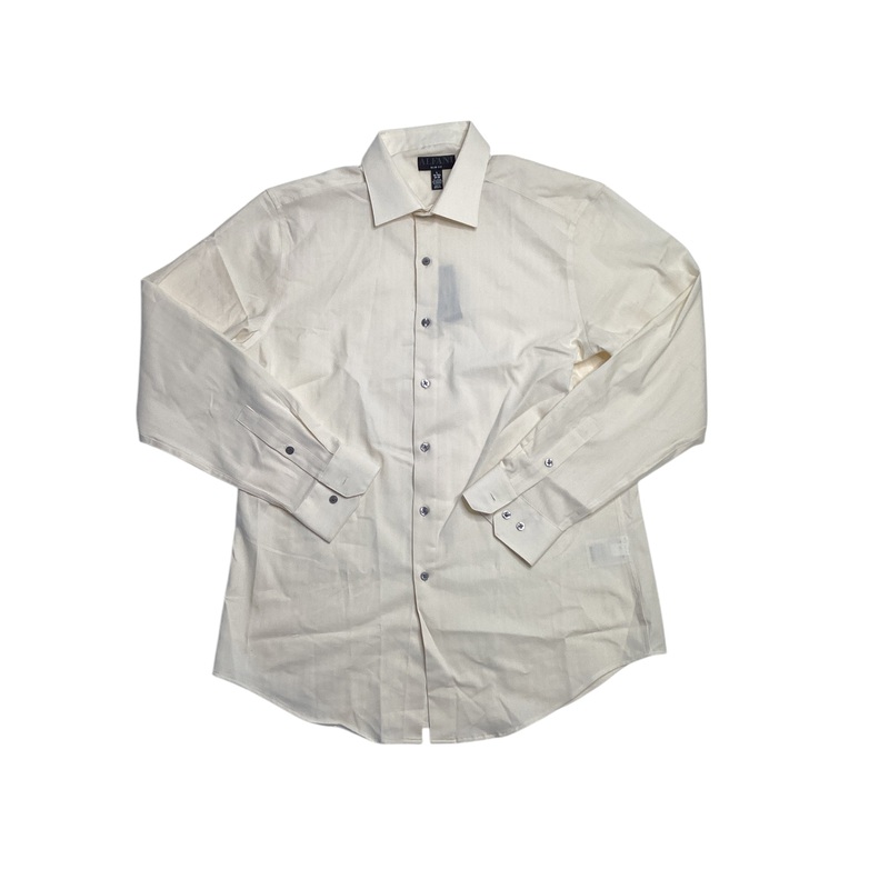Alfani Men's Slim Fit Herringbone Dress Shirt Tan 16 16.5 34 35