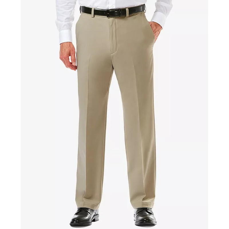 Haggar Men's Premium Comfort Khaki Dress Pants Beige 36x  30