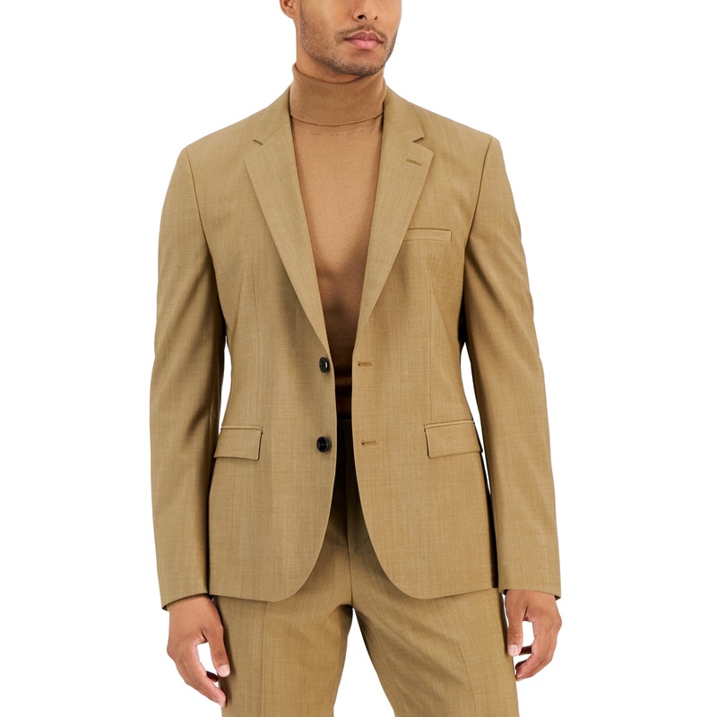 Hugo Boss Men's Modern Fit Stretch Sport Coat Blazer Tan  44R