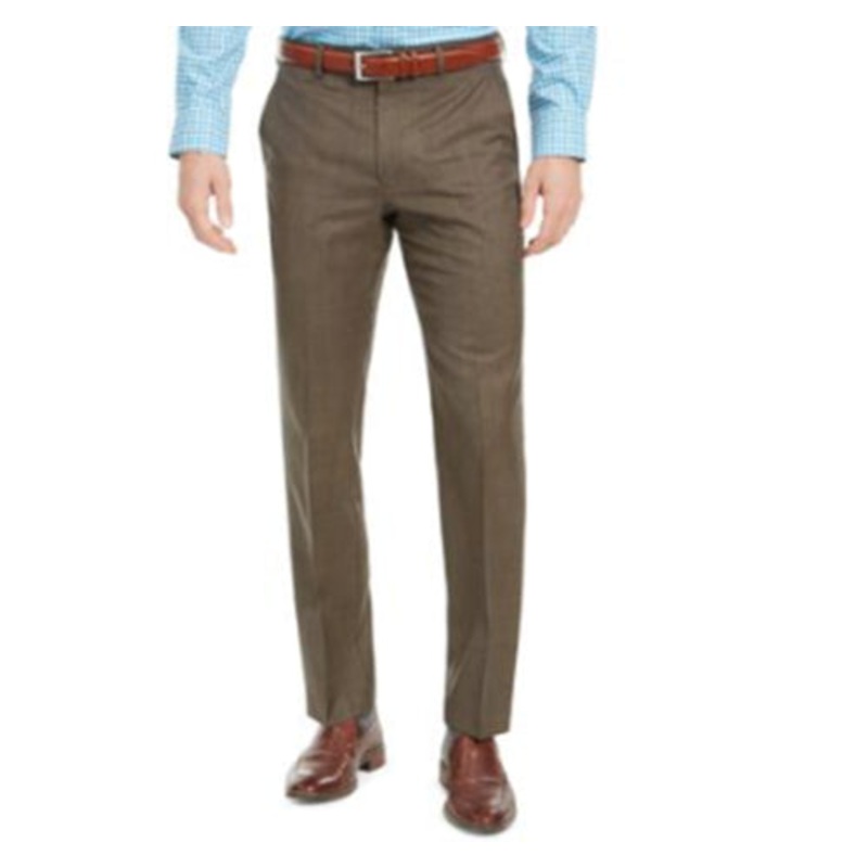 Lauren by Ralph Lauren Mens Dress Pants 32 x 32 Classic-Fit Stretch Brown Wool