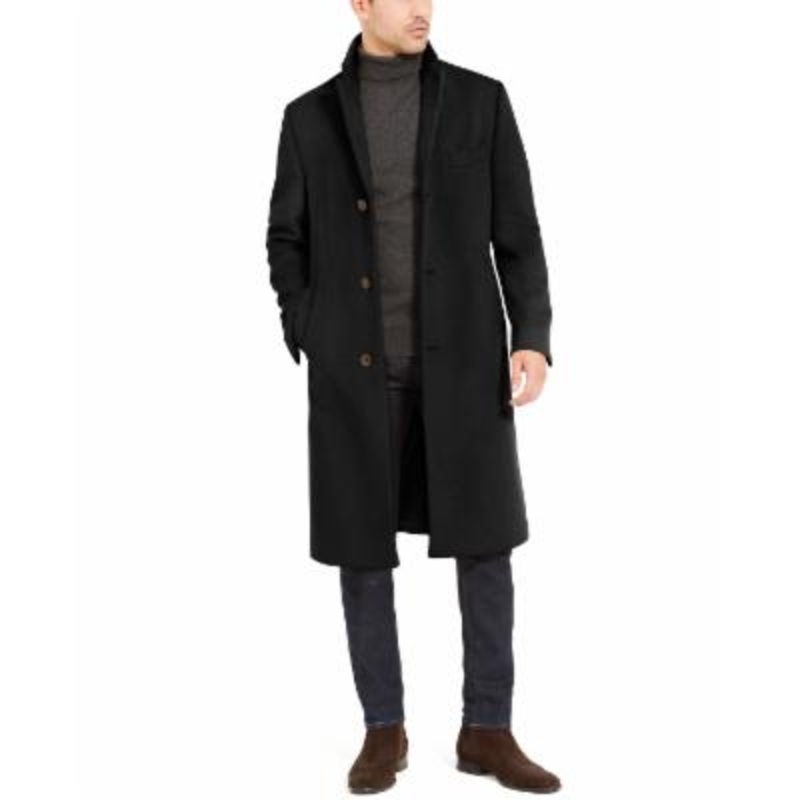 Lauren Ralph Lauren Men's Columbia Classic Fit Overcoat Coat Black 38R