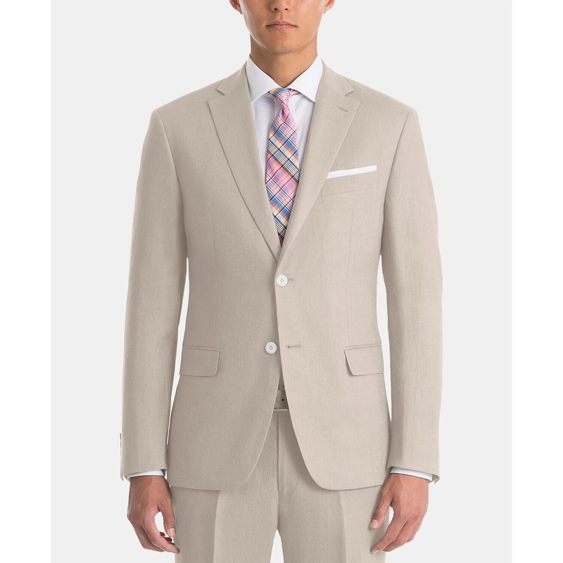 Lauren Ralph Lauren Men's Linen Sport Coat 36R UltraFlex Classic-Fit Tan