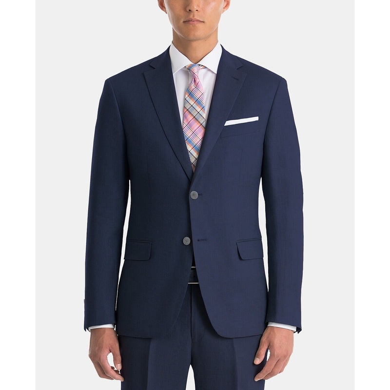 Lauren Ralph Lauren Men's UltraFlex Classic-Fit Linen Sport Coat 42R Blue