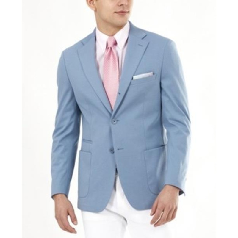 TALLIA Men's Knit Slim Fit Blazer XL Blue Sport Coat