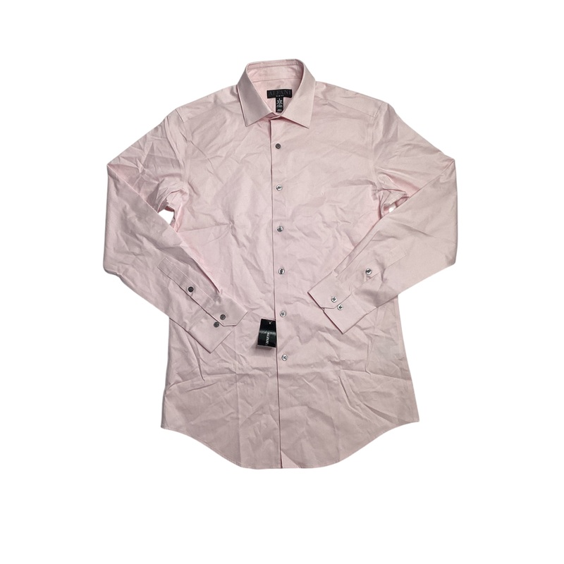 Alfani Men's Slim Fit Button Up Dress Shirt Pink 14 14.5 32 33