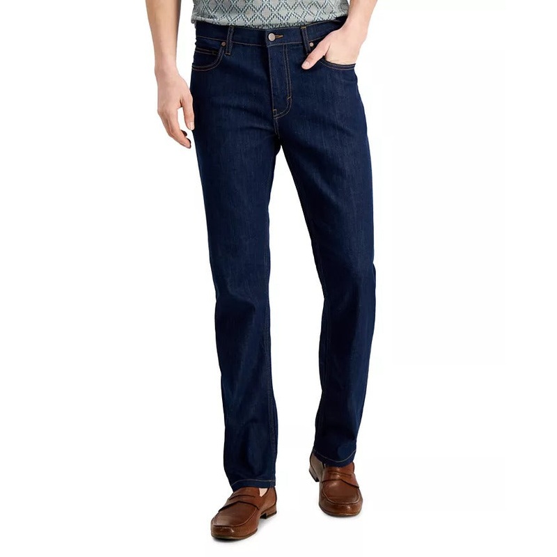 Alfani Mens David Straight Leg Regular Fit Jeans Blue 38 x 30