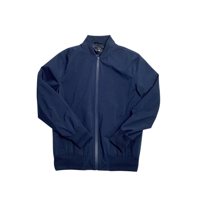 Alfani Mens Regular Fit Water Resistant Coat Bomber Jacket Blue Small