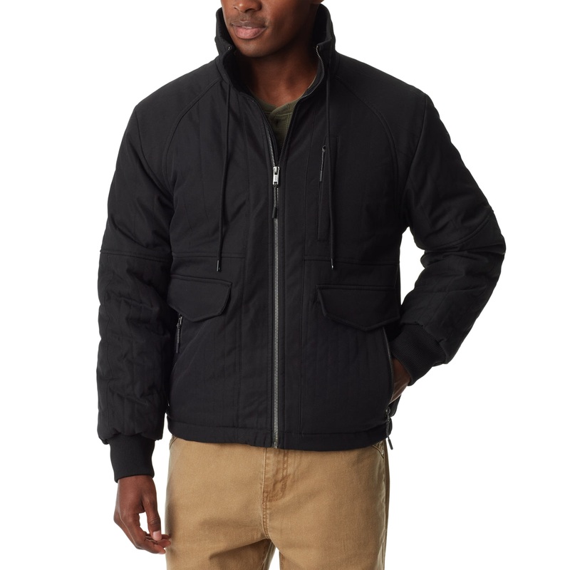 BASS OUTDOOR Men's Quilted Bomber Jacket Black Small