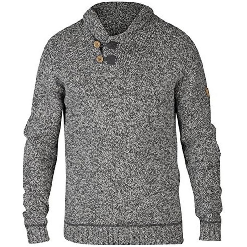 Fjllrven Men's Lada Shawl Neck Sweater Grey Small